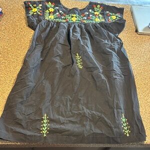 Vintage Naqui embroidered cotton dress